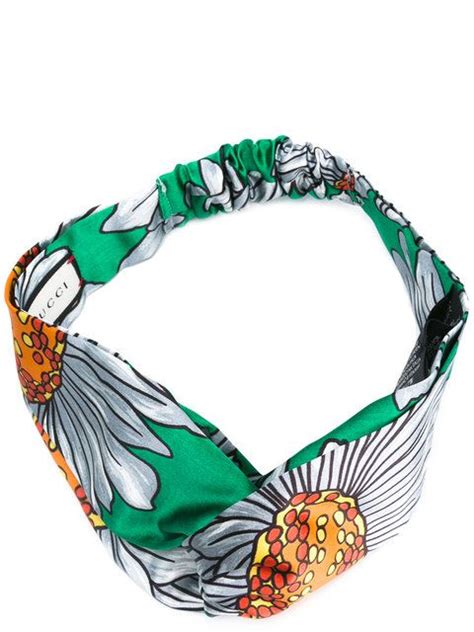 gucci twisted printed silk-satin headband|gucci headband price.